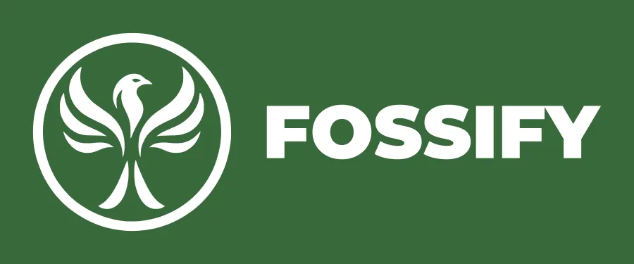 horizontal Fossify logo with title